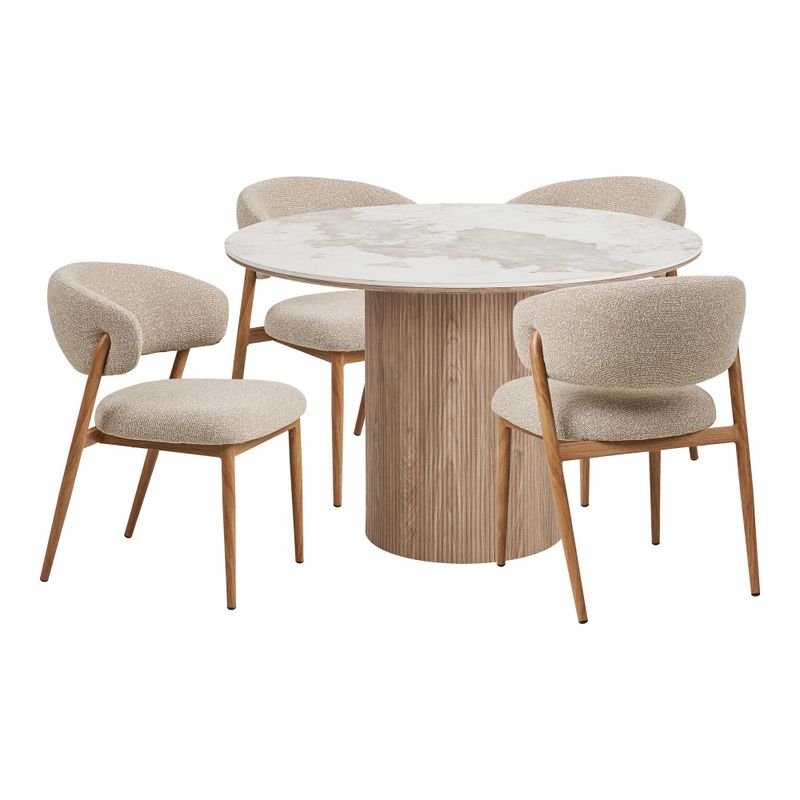 House Nordic Athens och Cavi Matgrupp - Matbord och 4 matstolar