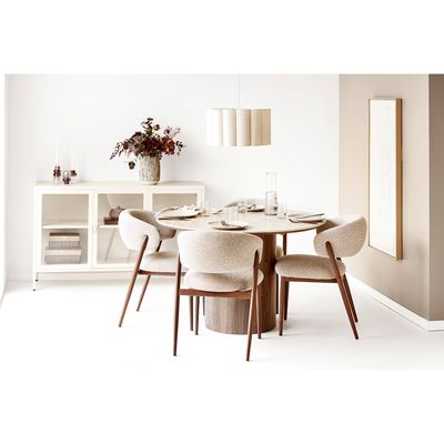 House Nordic Delphi och Cavi Matgrupp - Matbord och 4 Matstolar