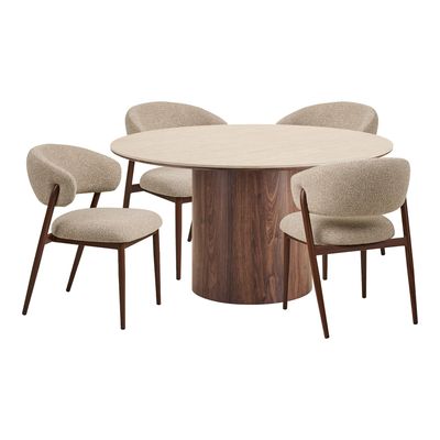 House Nordic Delphi och Cavi Matgrupp - Matbord och 4 Matstolar