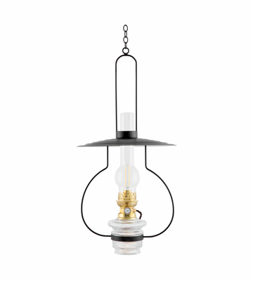 Karlskrona Lampfabrik Lyckeby Fotogenlampa Elmonterad 61 cm