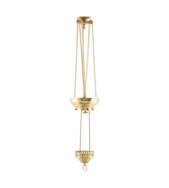 Karlskrona Lampfabrik Månskenslampa Mässing 96 cm