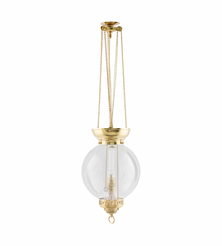 Karlskrona Lampfabrik Månskenslampa Mässing 96 cm