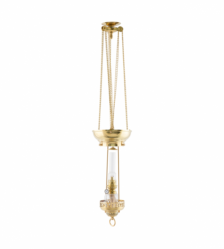 Karlskrona Lampfabrik Månskenslampa Mässing 96 cm