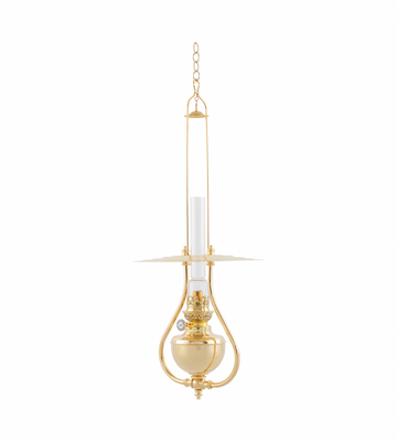 Karlskrona Lampfabrik Ronneby Fotogenlampa Mässing 58 cm