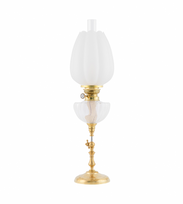 Karlskrona Lampfabrik Ekholmen 85 Fotogenlampa Mässing 64 cm
