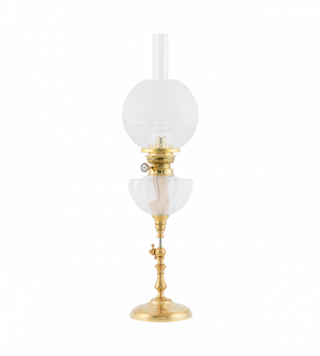 Karlskrona Lampfabrik Ekholmen 85 Fotogenlampa Mässing 64 cm