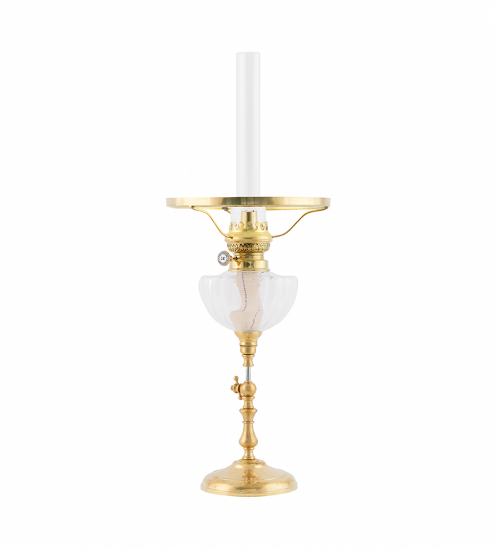 Karlskrona Lampfabrik Ekholmen 235 Fotogenlampa Mässing 64 cm