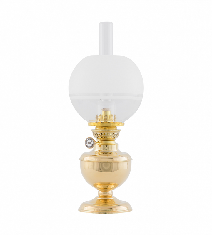 Karlskrona Lampfabrik Aspö 70 Fotogenlampa Mässing 36 cm