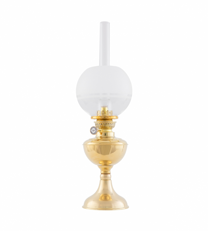 Karlskrona Lampfabrik Arnö 70 Fotogenlampa Mässing 47 cm