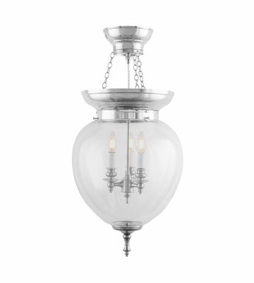Karlskrona Lampfabrik Rydberg Ampel Förnicklad 76 cm
