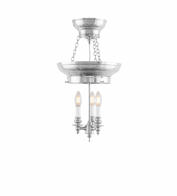 Karlskrona Lampfabrik Rydberg Ampel Förnicklad 76 cm