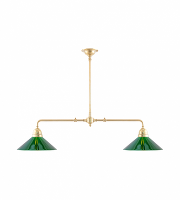 Karlskrona Lampfabrik Tegnér Rörpendel 2x60 Mässing 32 cm