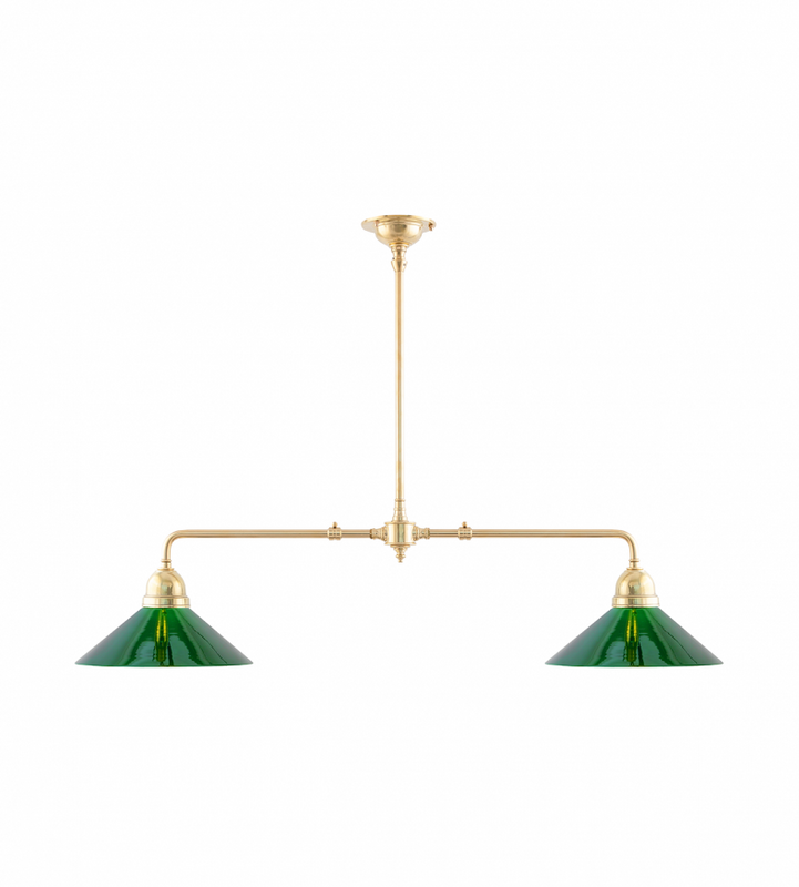 Karlskrona Lampfabrik Tegnér Rörpendel 2x60 Mässing 32 cm