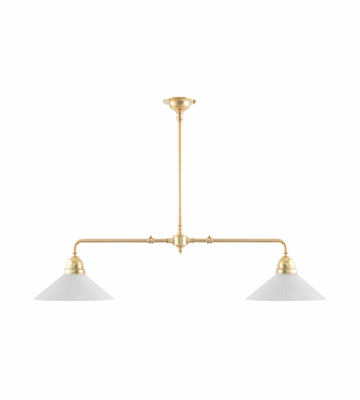 Karlskrona Lampfabrik Tegnér Rörpendel 2x60 Mässing 32 cm