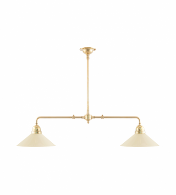 Karlskrona Lampfabrik Tegnér Rörpendel 2x60 Mässing 32 cm