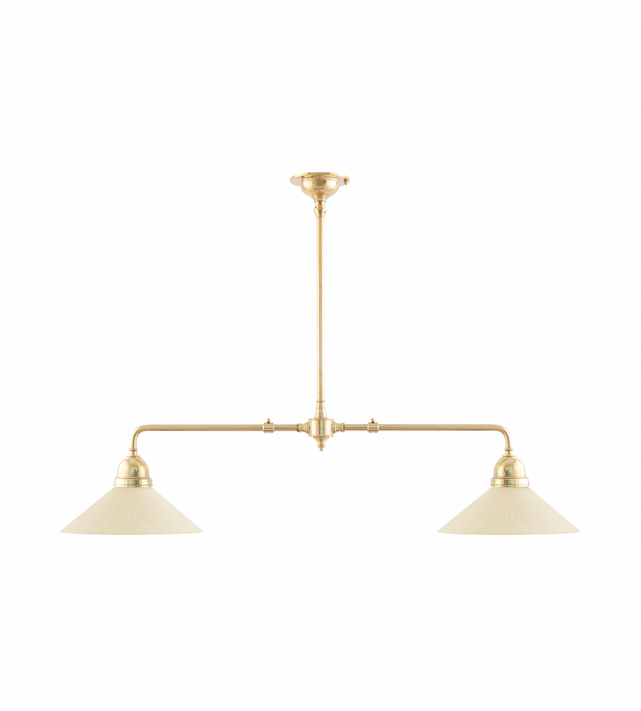 Karlskrona Lampfabrik Tegnér Rörpendel 2x60 Mässing 32 cm