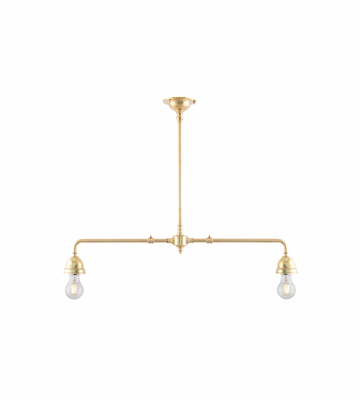 Karlskrona Lampfabrik Tegnér Rörpendel 2x60 Mässing 32 cm