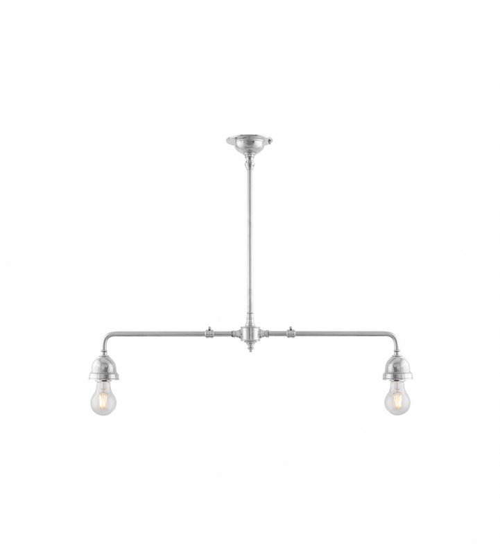 Karlskrona Lampfabrik Tegnér Rörpendel Förnicklad 32 cm