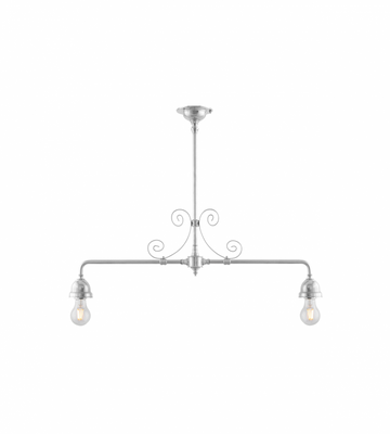 Karlskrona Lampfabrik Tegnér Rörpendel Förnicklad 32 cm