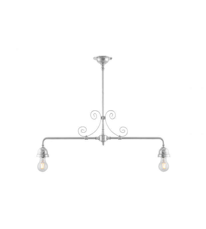 Karlskrona Lampfabrik Tegnér Rörpendel Förnicklad 32 cm