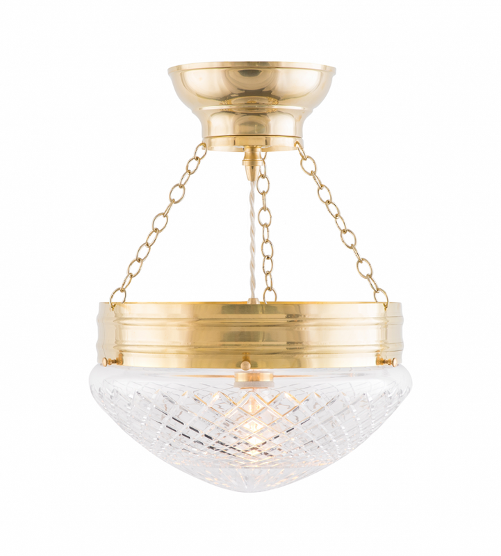 Karlskrona Lampfabrik Heidenstam Ampel 300 Taklampa Mässing 42 cm