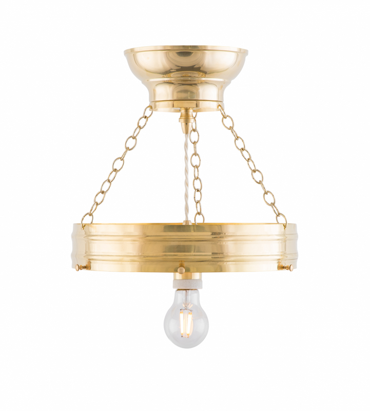 Karlskrona Lampfabrik Heidenstam Ampel 300 Taklampa Mässing 42 cm