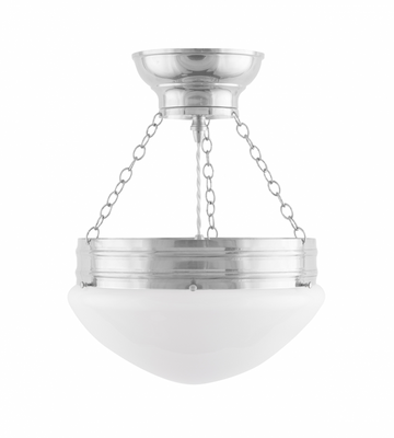 Karlskrona Lampfabrik Heidenstam Ampel 300 Taklampa Förnicklad 42 cm