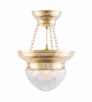 Karlskrona Lampfabrik Fröding Ampel 200 Taklampa Mässing 42 cm