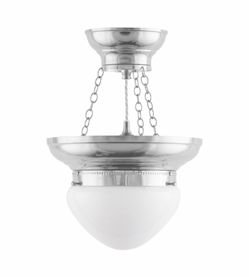 Karlskrona Lampfabrik Fröding Ampel 200 Taklampa Förnicklad 42 cm