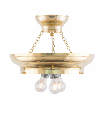 Karlskrona Lampfabrik Fröding Ampel 300 Taklampa Mässing 39 cm