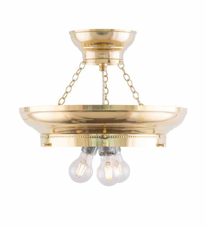Karlskrona Lampfabrik Fröding Ampel 300 Taklampa Mässing 39 cm