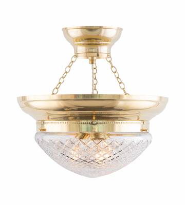 Karlskrona Lampfabrik Fröding Ampel 300 Taklampa Mässing 39 cm