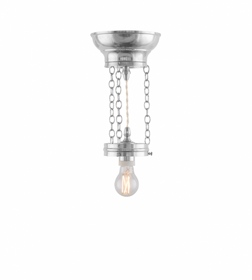 Karlskrona Lampfabrik Heidenstam Ampel 100 Taklampa Förnicklad 45 cm
