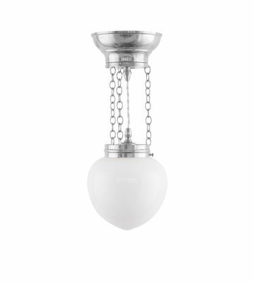 Karlskrona Lampfabrik Heidenstam Ampel 100 Taklampa Förnicklad 45 cm