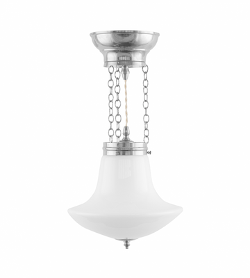 Karlskrona Lampfabrik Heidenstam Ampel 100 Taklampa Förnicklad 45 cm