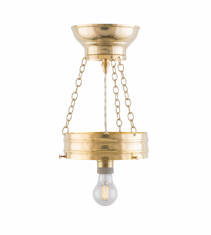 Karlskrona Lampfabrik Heidenstam Ampel 200 Taklampa Mässing 44 cm