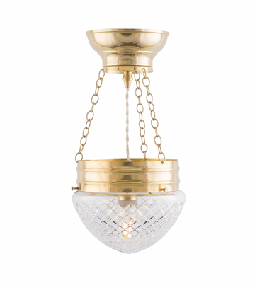 Karlskrona Lampfabrik Heidenstam Ampel 200 Taklampa Mässing 44 cm