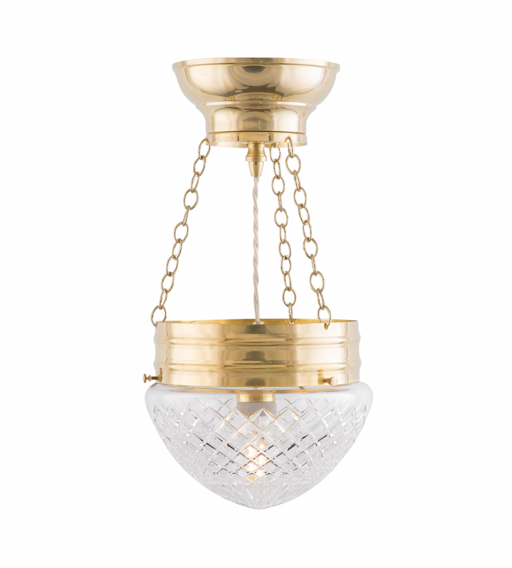 Karlskrona Lampfabrik Heidenstam Ampel 200 Taklampa Mässing 44 cm