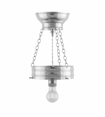 Karlskrona Lampfabrik Heidenstam Ampel 200 Taklampa Förnicklad 44 cm