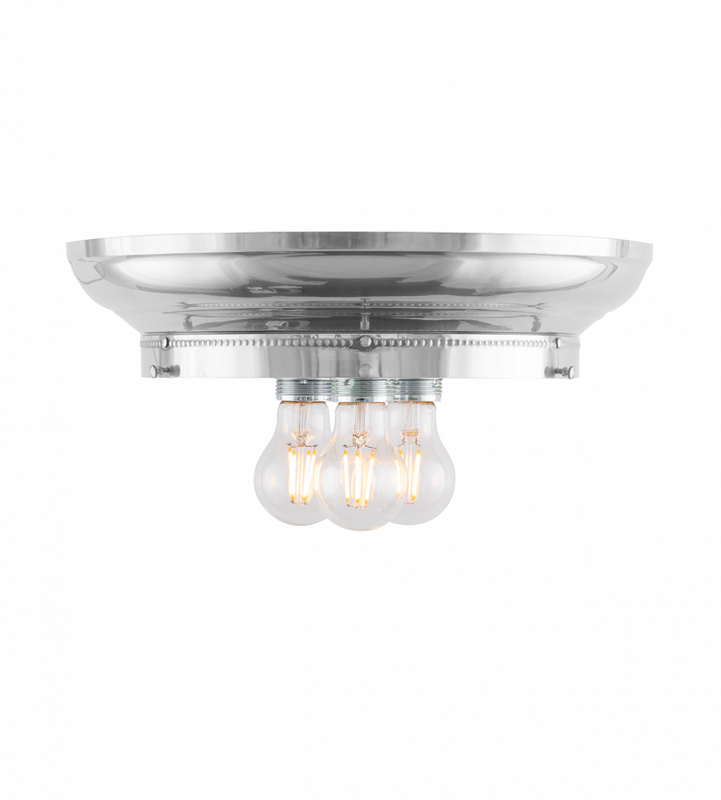 Karlskrona Lampfabrik Fröding Plafond 300 Taklampa Förnicklad 22 cm