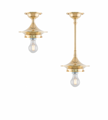 Karlskrona Lampfabrik Dahlberg 100 Badrumslampa Mässing IP24 32 cm