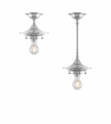 Karlskrona Lampfabrik Dahlberg Rörpendel 100 Förnicklad 32 cm