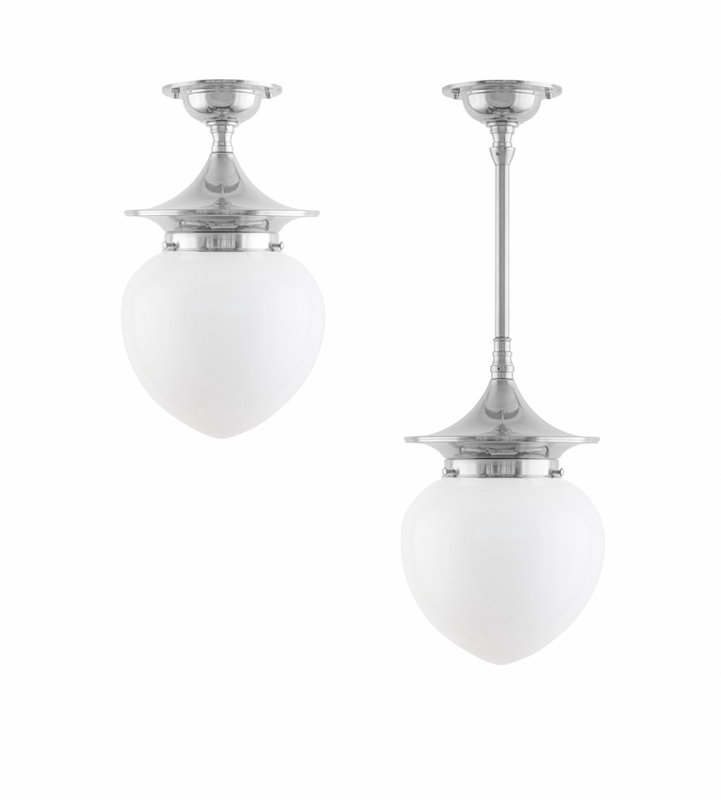 Karlskrona Lampfabrik Dahlberg Rörpendel 100 Förnicklad 32 cm
