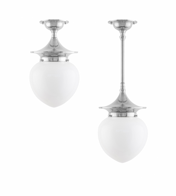 Karlskrona Lampfabrik Dahlberg 100 Badrumslampa Förnicklad 32 cm
