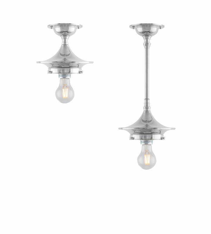 Karlskrona Lampfabrik Dahlberg 100 Badrumslampa Förnicklad 32 cm