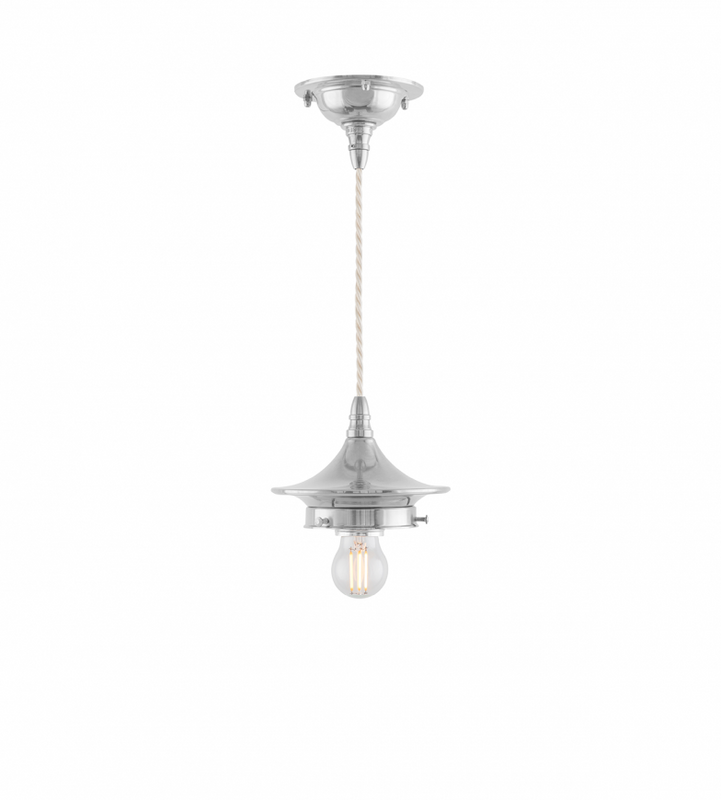 Karlskrona Lampfabrik Dahlberg Sladdpendel 80 Förnicklad 33 cm
