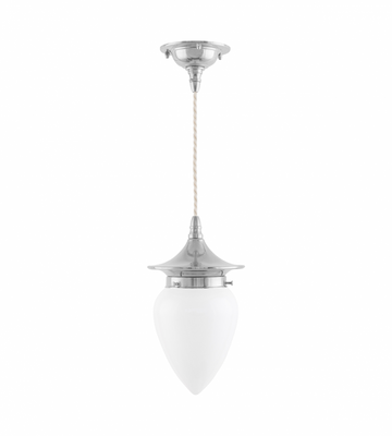 Karlskrona Lampfabrik Dahlberg Sladdpendel 80 Förnicklad 33 cm