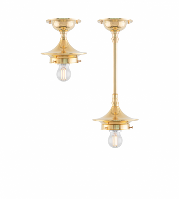 Karlskrona Lampfabrik Dahlberg Rörpendel 80 Mässing 28 cm