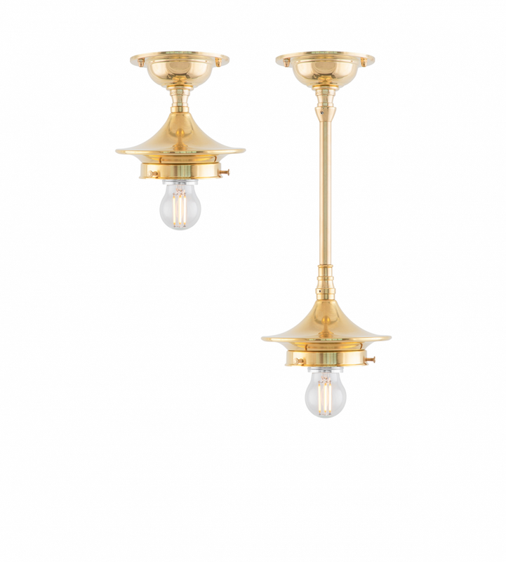 Karlskrona Lampfabrik Dahlberg Rörpendel 80 Mässing 28 cm