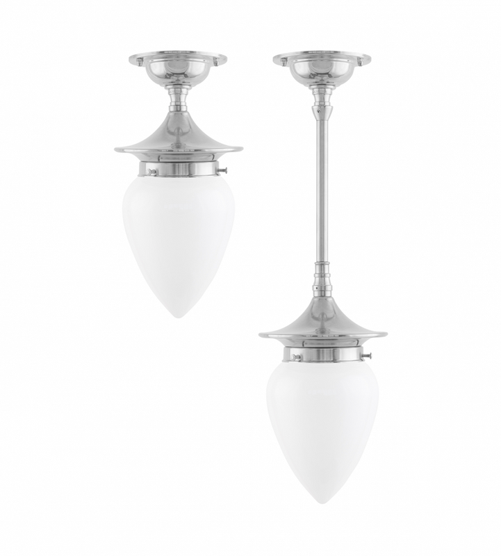 Karlskrona Lampfabrik Dahlberg Rörpendel 80 Förnicklad 28 cm